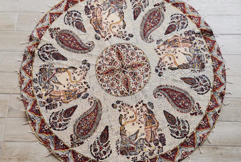 OSMANLI DÖNEMİ İRAN İSFAHAN İŞİ HARİKA MASA ÖRTÜSÜ