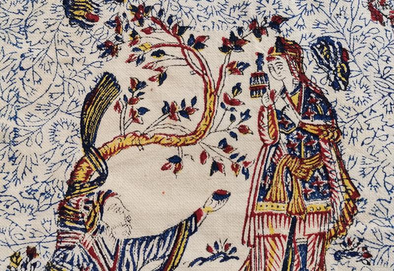 OSMANLI DÖNEMİ İRAN İSFAHAN İŞİ HARİKA MASA ÖRTÜSÜ