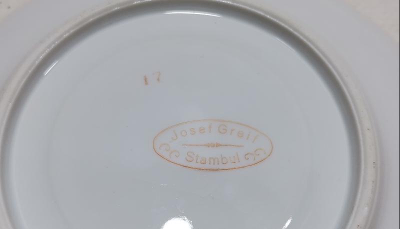 OSMANLI DÖNEMİ NADİR JOSEF GREIF STAMBUL DAMGALI PORSELEN FİNCAN