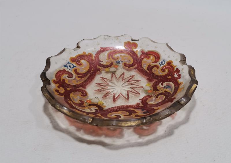 OSMANLI DÖNEMİ ORTASI YILDIZLI KRİSTAL İKRAM TABAĞI