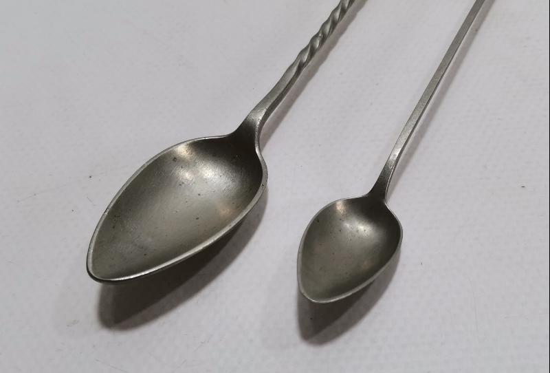 TIP TARİHİ: 2 ADET ALPAKA İLAÇ KAŞIĞI