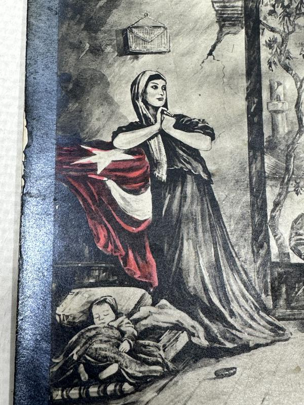 KURTULUŞ SAVAŞI DÖNEMİ YUNAN MEZALİMİNİ GÖSTERİR PROPAGANDA KARTPOSTALI