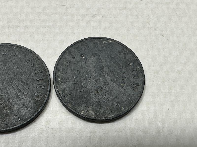 NAZİ ALMANYASI 1940-1942 TARİHLİ 10 PFENNIG PARA LOTU