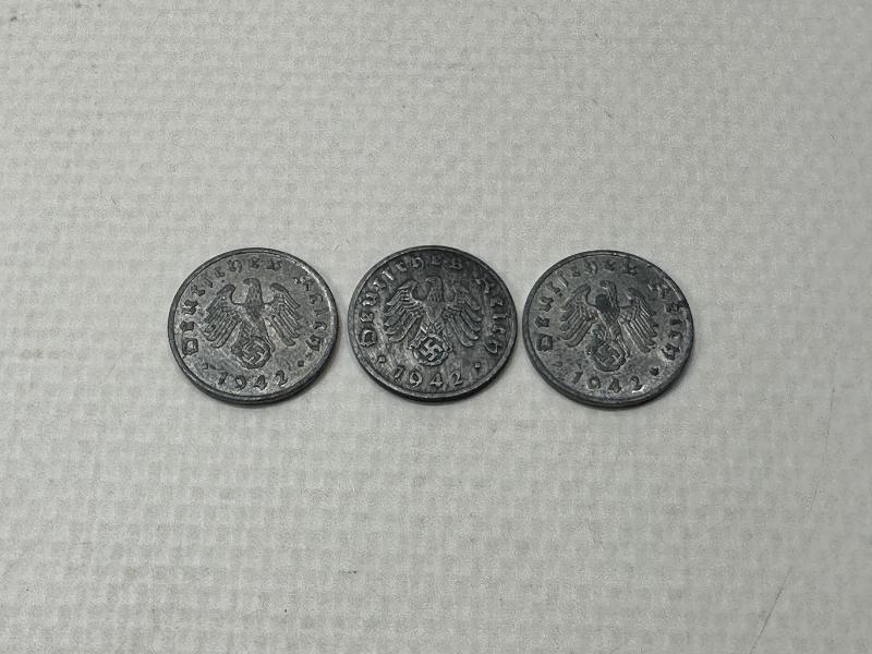 NAZİ ALMANYASI 1942 TARİHLİ 1 PFENNIG PARA LOTU