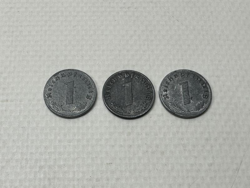 NAZİ ALMANYASI 1942 TARİHLİ 1 PFENNIG PARA LOTU