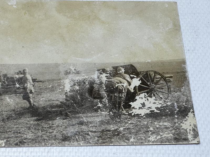 1. DÜNYA SAVAŞI OSMANLI TOPÇULARI ROMANYA CEPHESİ'NDE ORJNAL FOTOĞRAF