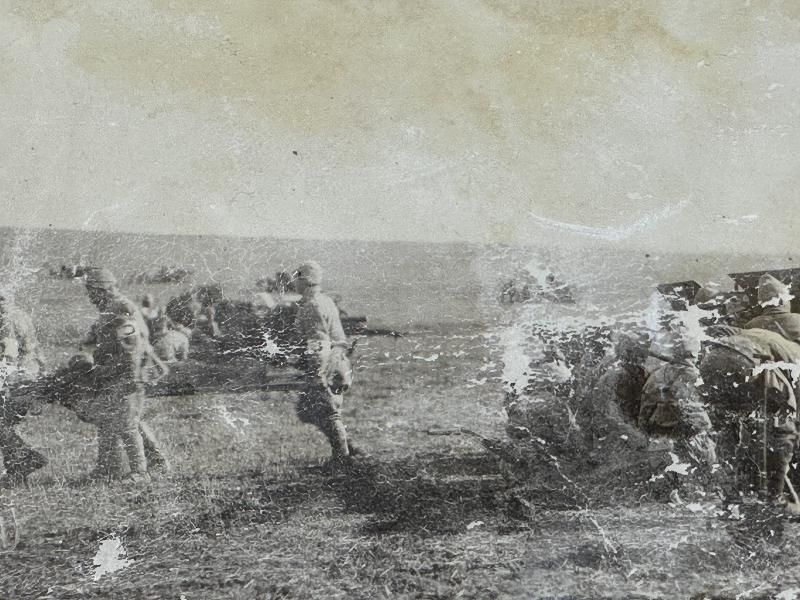 1. DÜNYA SAVAŞI OSMANLI TOPÇULARI ROMANYA CEPHESİ'NDE ORJNAL FOTOĞRAF