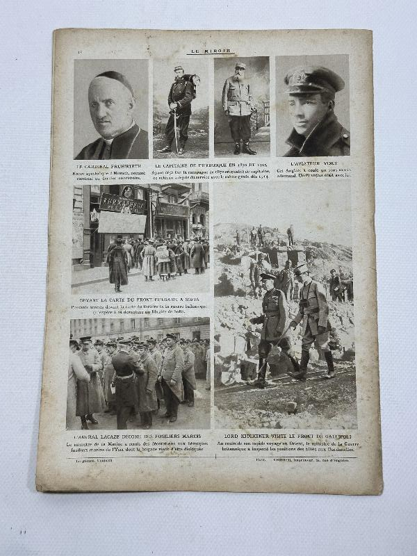 19 ARALIK 1915 ÇANAKKALE SAVAŞI ESİR TAKASI KONULU FRANSIZ LE MIROIR MECMUASI 