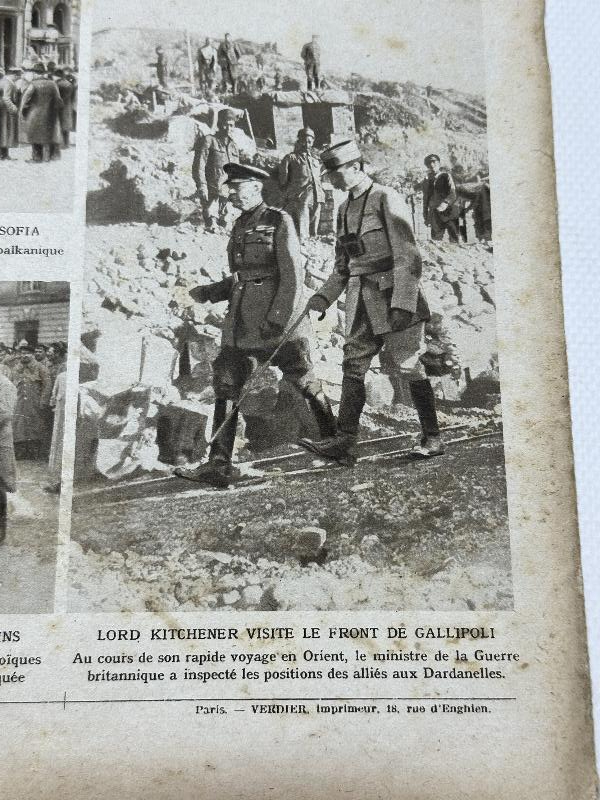 19 ARALIK 1915 ÇANAKKALE SAVAŞI ESİR TAKASI KONULU FRANSIZ LE MIROIR MECMUASI 