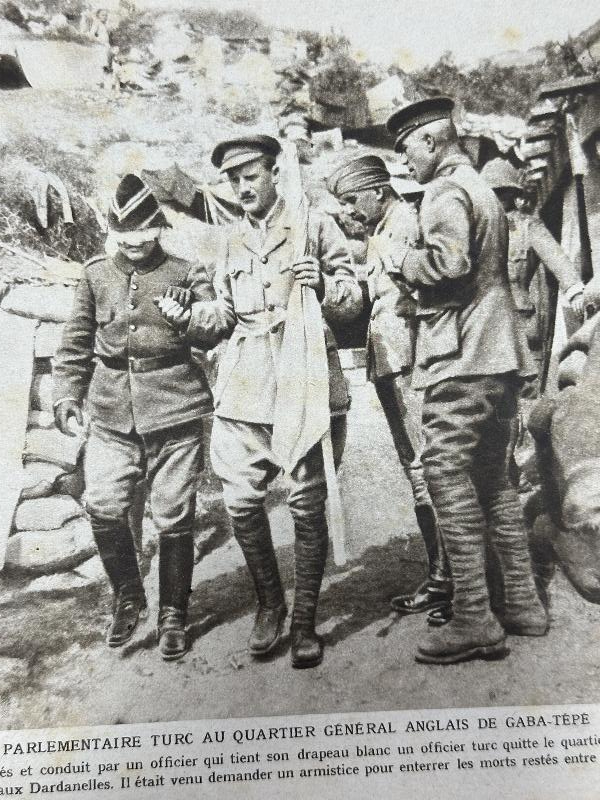 19 ARALIK 1915 ÇANAKKALE SAVAŞI ESİR TAKASI KONULU FRANSIZ LE MIROIR MECMUASI 