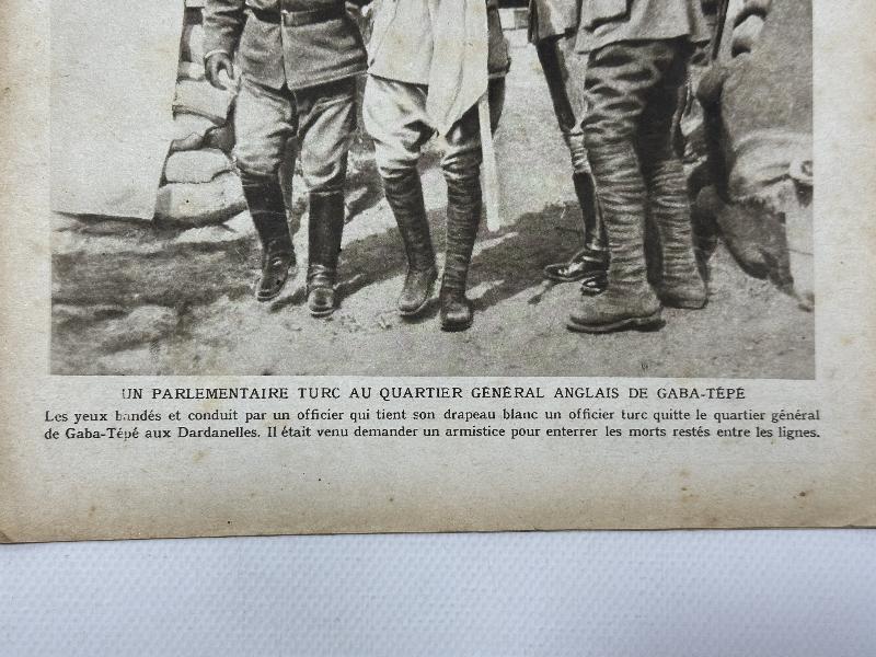 19 ARALIK 1915 ÇANAKKALE SAVAŞI ESİR TAKASI KONULU FRANSIZ LE MIROIR MECMUASI 