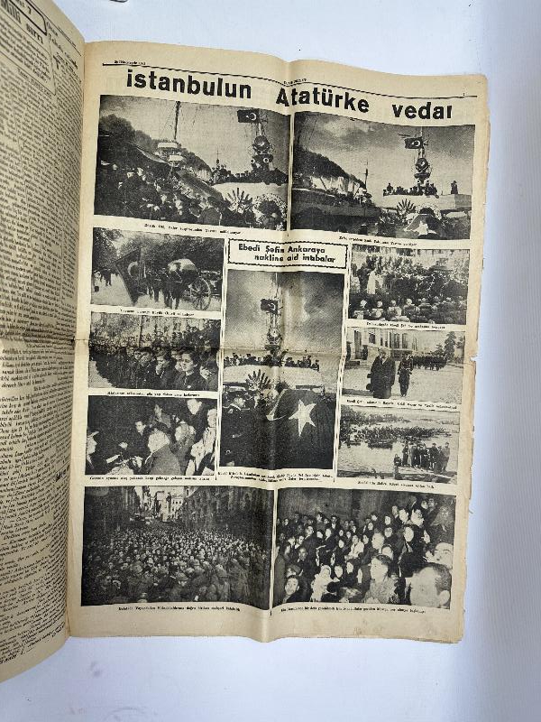 ATATÜRK'ÜN CENAZE MERASİMİ 20 KASIM 1938 TARİHLİ CUMHURİYET GAZETESİ