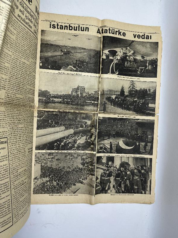 ATATÜRK'ÜN CENAZE MERASİMİ 20 KASIM 1938 TARİHLİ CUMHURİYET GAZETESİ