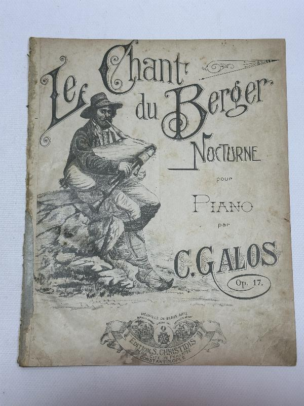 CONSTANTINOPLE C. GALOS LE CHANT DU BERGER PİYANO NOTA DERGİSİ