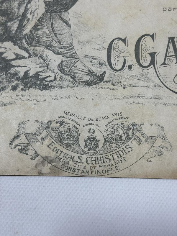 CONSTANTINOPLE C. GALOS LE CHANT DU BERGER PİYANO NOTA DERGİSİ