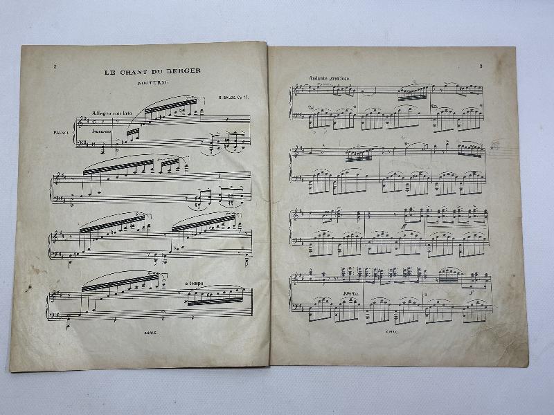 CONSTANTINOPLE C. GALOS LE CHANT DU BERGER PİYANO NOTA DERGİSİ