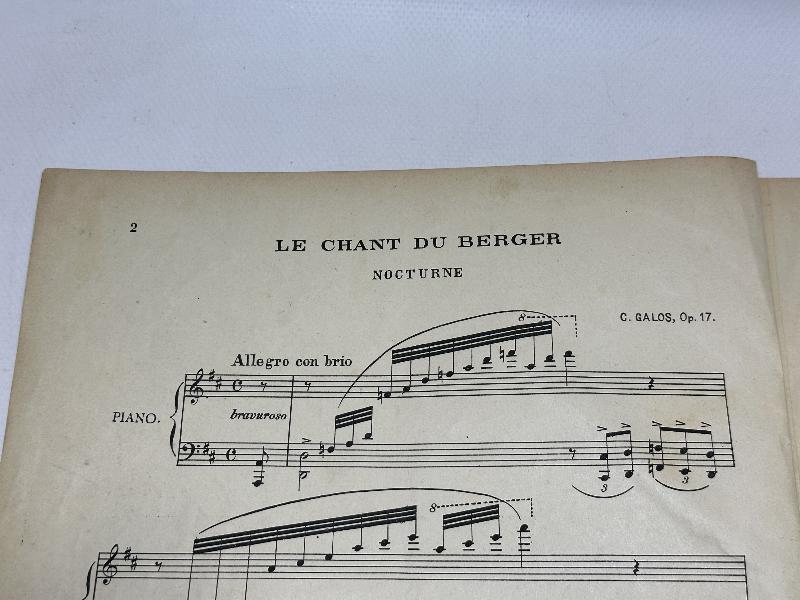 CONSTANTINOPLE C. GALOS LE CHANT DU BERGER PİYANO NOTA DERGİSİ