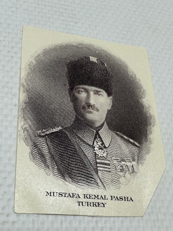 KAĞIT PARAYA BASILMAK ÜZERE HAZIRLANMIŞ 1918 TARİHLİ MUSTAFA KEMAL ATATÜRK FOTOĞRAFI
