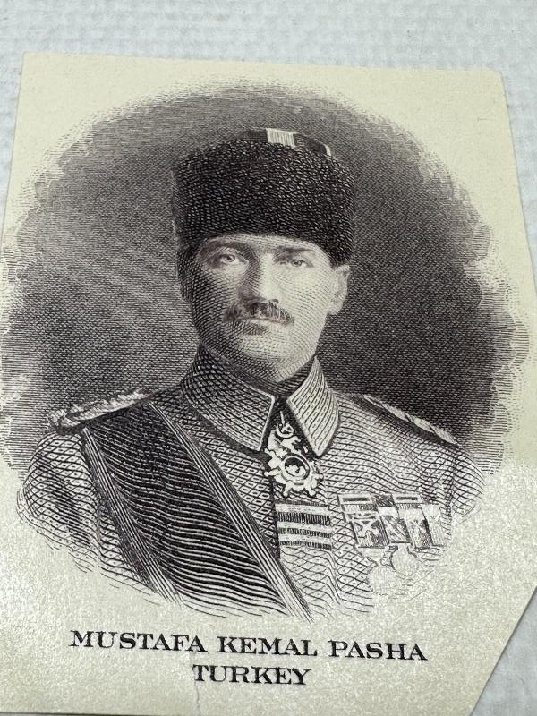 KAĞIT PARAYA BASILMAK ÜZERE HAZIRLANMIŞ 1918 TARİHLİ MUSTAFA KEMAL ATATÜRK FOTOĞRAFI