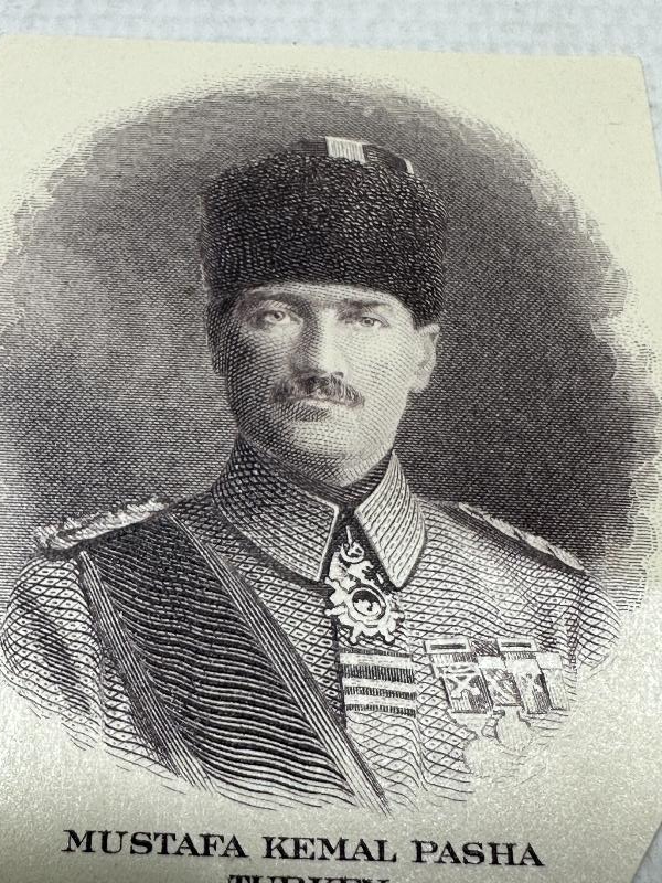 KAĞIT PARAYA BASILMAK ÜZERE HAZIRLANMIŞ 1918 TARİHLİ MUSTAFA KEMAL ATATÜRK FOTOĞRAFI