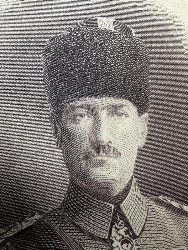 KAĞIT PARAYA BASILMAK ÜZERE HAZIRLANMIŞ 1918 TARİHLİ MUSTAFA KEMAL ATATÜRK FOTOĞRAFI