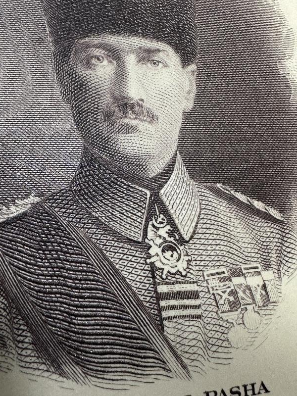 KAĞIT PARAYA BASILMAK ÜZERE HAZIRLANMIŞ 1918 TARİHLİ MUSTAFA KEMAL ATATÜRK FOTOĞRAFI