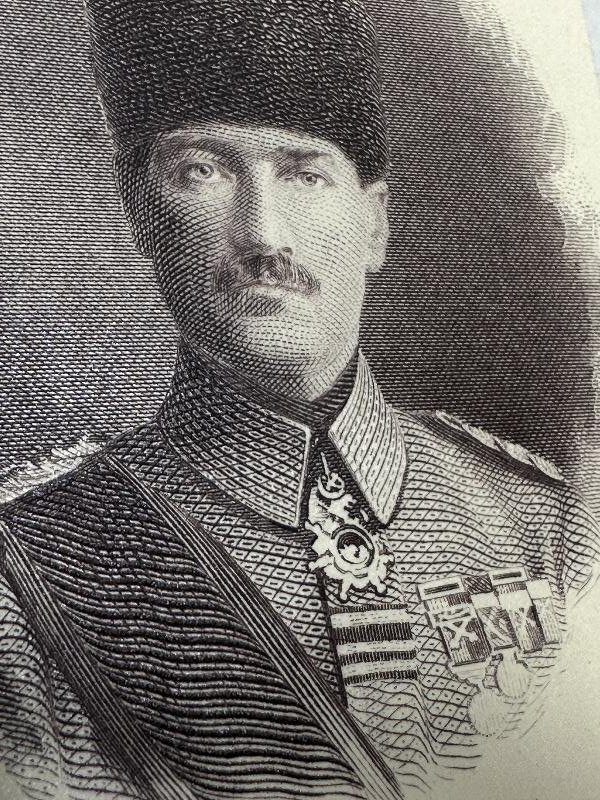 KAĞIT PARAYA BASILMAK ÜZERE HAZIRLANMIŞ 1918 TARİHLİ MUSTAFA KEMAL ATATÜRK FOTOĞRAFI