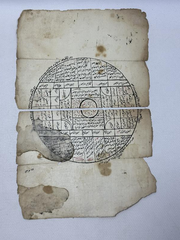 OSMANLI DÖNEMİ ASTRONOMİ VE ASTROLOJİ İLE İLGİLİ EL YAZMA LEVHA