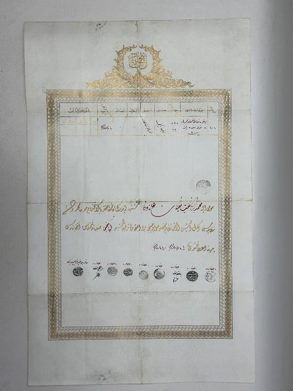 OSMANLI DÖNEMİ ÇOK NADİR KAYMAKAMLIK BERATI 