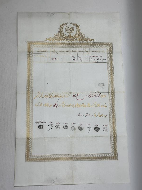 OSMANLI DÖNEMİ ÇOK NADİR KAYMAKAMLIK BERATI 