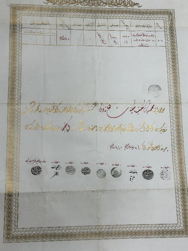 OSMANLI DÖNEMİ ÇOK NADİR KAYMAKAMLIK BERATI 