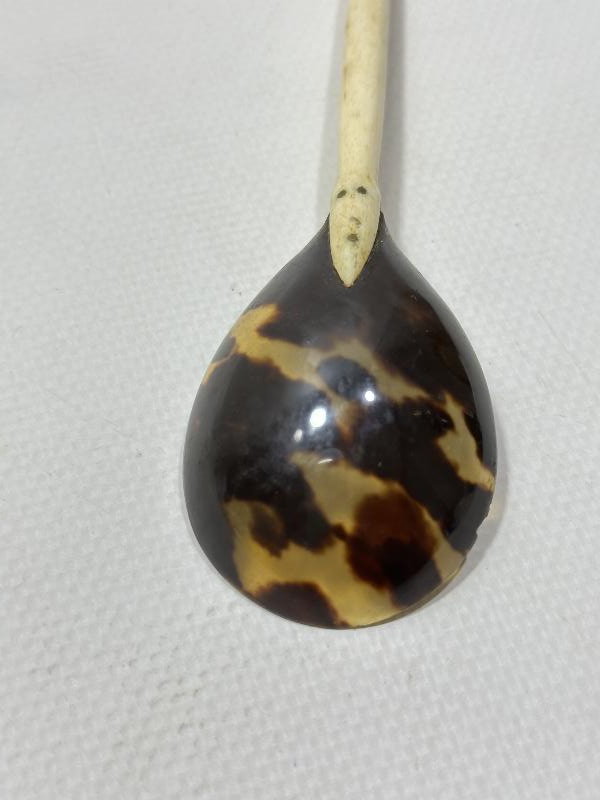 OSMANLI DÖNEMİ TEKKE İŞİ ÇOK NADİR BAĞA FİL DİŞİ MERCAN KAŞIK