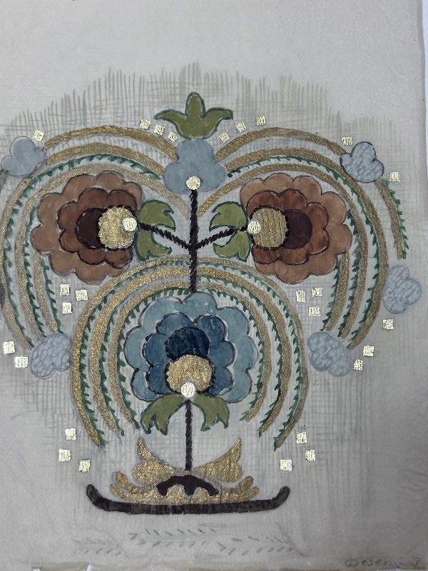 SANATÇI V. GÖNÜLAL TARAFINDAN YAPILMIŞ OSMANLI DESEN ÇALIŞMASI