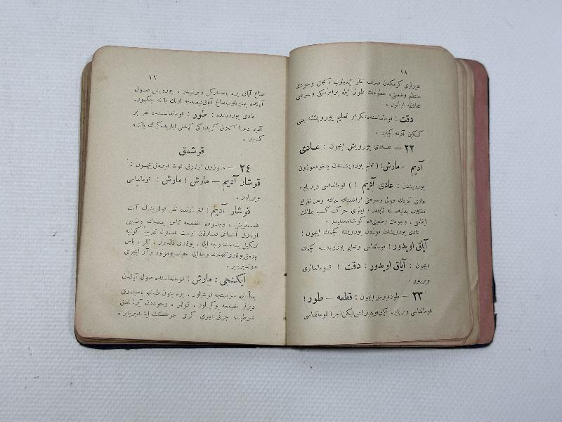 ÇANAKKALE SAVAŞI DÖNEMİ NADİR ASKERİ KİTAP: PİYADE TALİMNAMESİ 