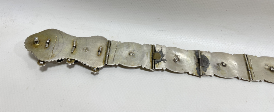 ABDÜLMECİD HAN DÖNEMİ HER BAKLASI TUĞRALI VE ÇEŞNİLİ İLK DÖNEM SAVATLI GÜMÜŞ KEMER