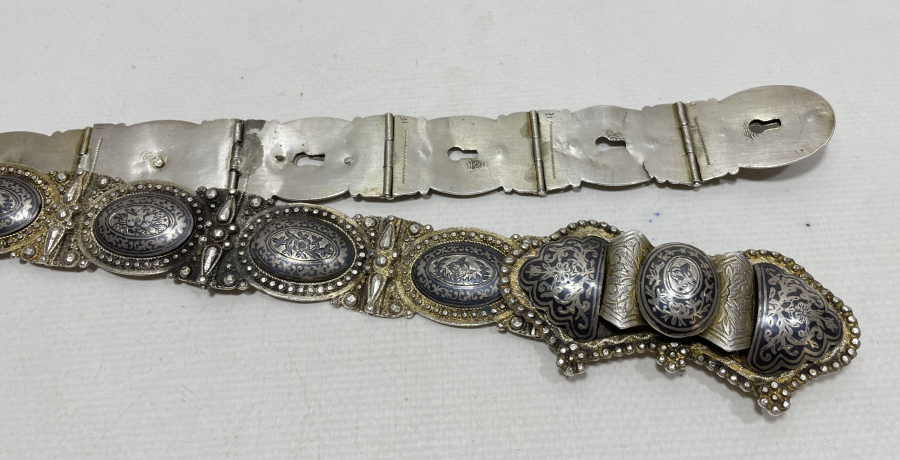 ABDÜLMECİD HAN DÖNEMİ HER BAKLASI TUĞRALI VE ÇEŞNİLİ İLK DÖNEM SAVATLI GÜMÜŞ KEMER