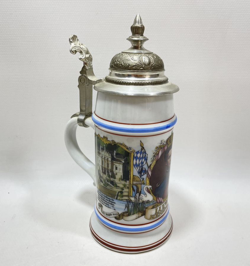 ALMAN KRALI GÖRSELLİ ANTİKA BİRA BARDAĞI