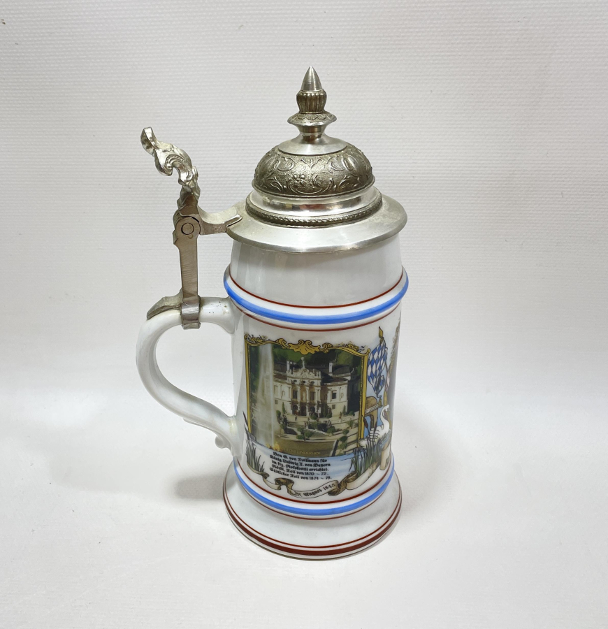 ALMAN KRALI GÖRSELLİ ANTİKA BİRA BARDAĞI