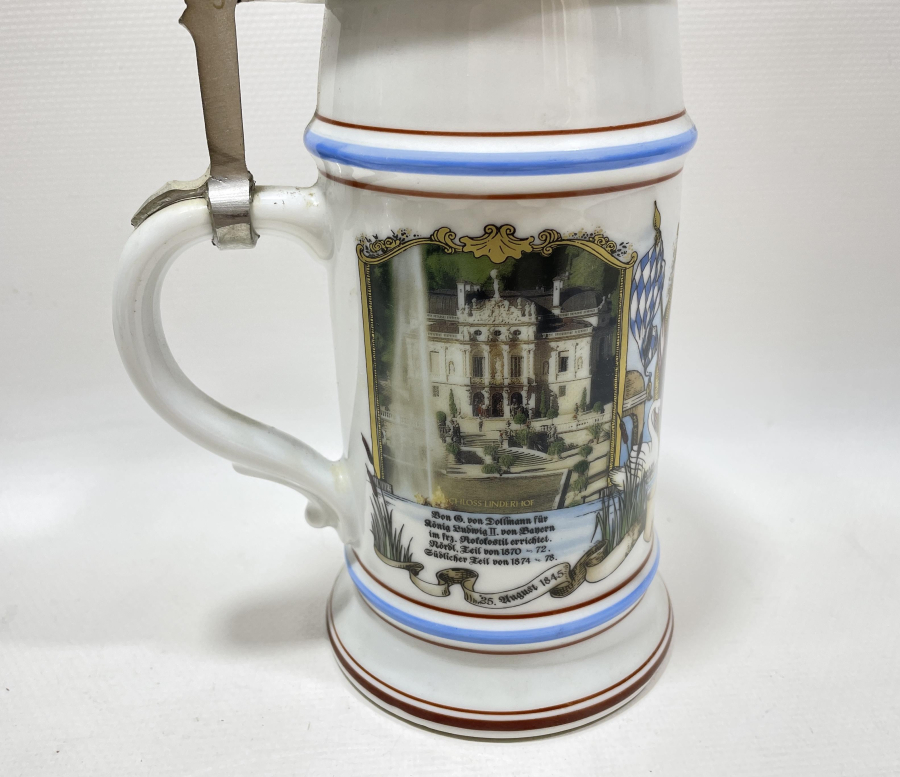 ALMAN KRALI GÖRSELLİ ANTİKA BİRA BARDAĞI