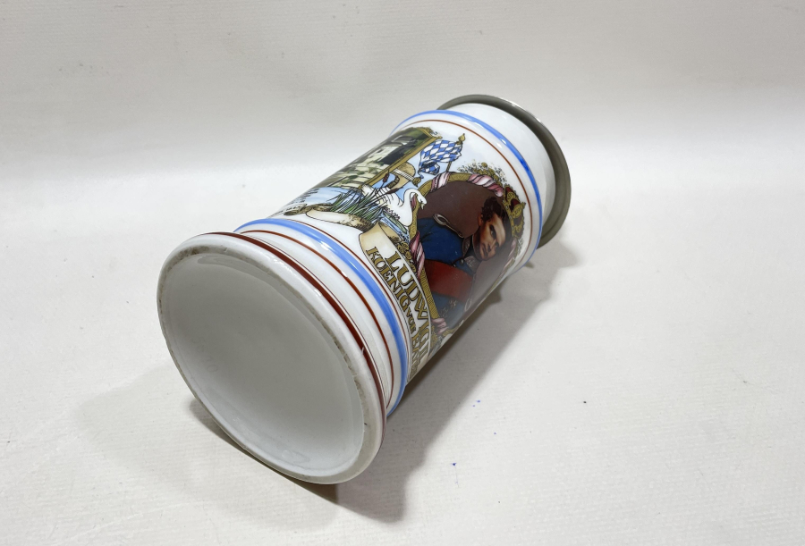 ALMAN KRALI GÖRSELLİ ANTİKA BİRA BARDAĞI