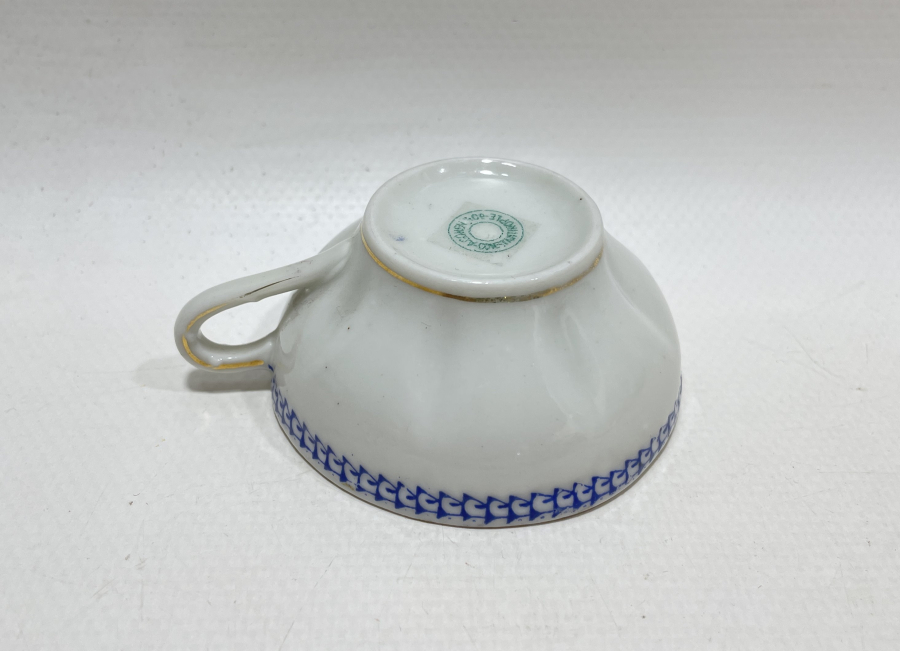 ALTI DAMGALI OSMANLI DÖNEMİ PORSELEN KAHVE FİNCANI