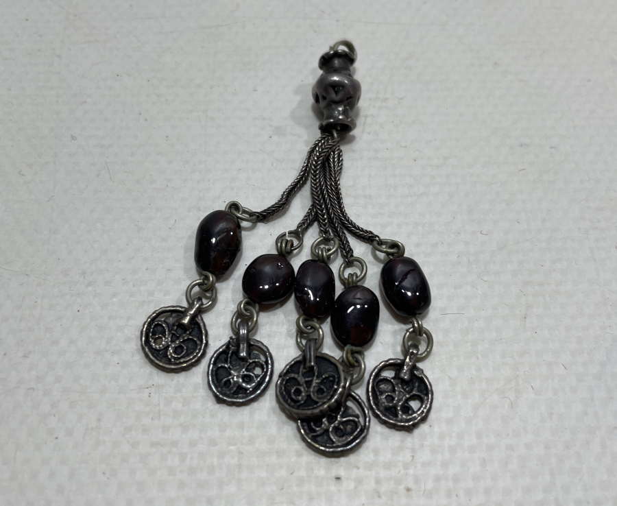 ANTİKA GÜMÜŞ TESPİH PÜSKÜLÜ