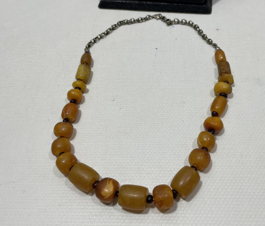 AŞIK ZİNCİRİYLE ERKEN DÖNEM OSMANLI DAMLA KEHRİBAR GERDANLIK