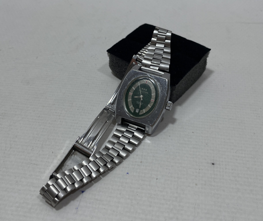 FALCON MARKA KURMALI ANTİKA TAKVİMLİ KOL SAATİ