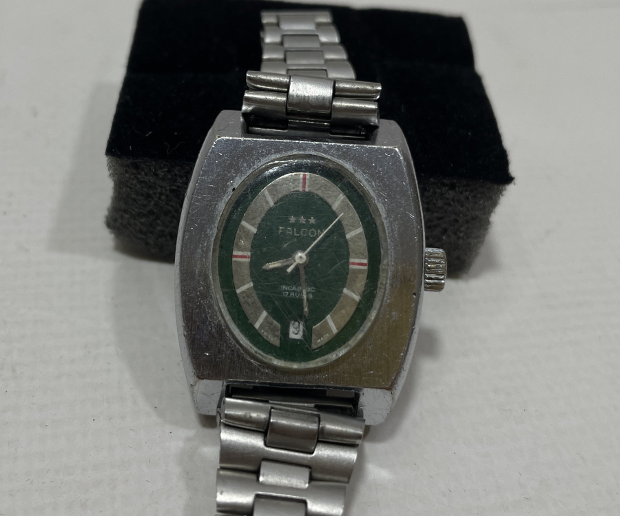 FALCON MARKA KURMALI ANTİKA TAKVİMLİ KOL SAATİ