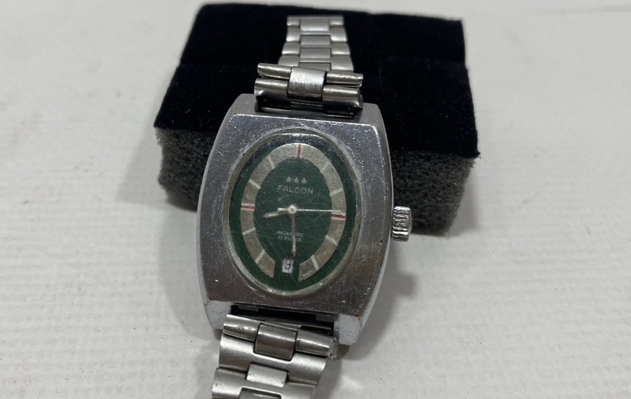 FALCON MARKA KURMALI ANTİKA TAKVİMLİ KOL SAATİ