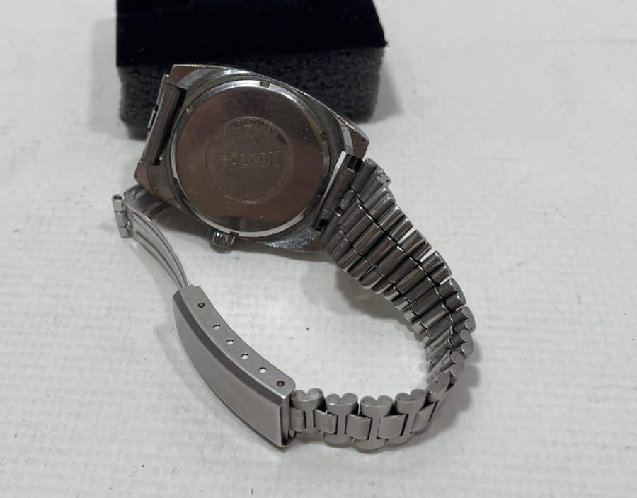 FALCON MARKA KURMALI ANTİKA TAKVİMLİ KOL SAATİ