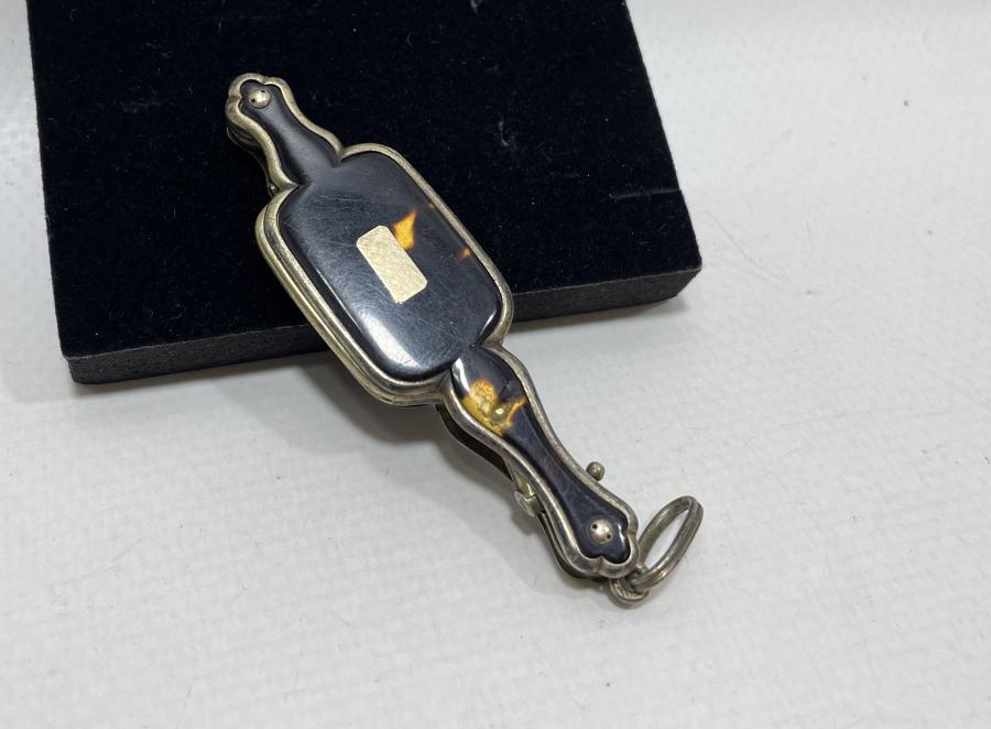 OSMANLI DÖNEMİ ALTIN APLİKLİ NADİR KATLANIR BAĞA KOLYE GÖZLÜK