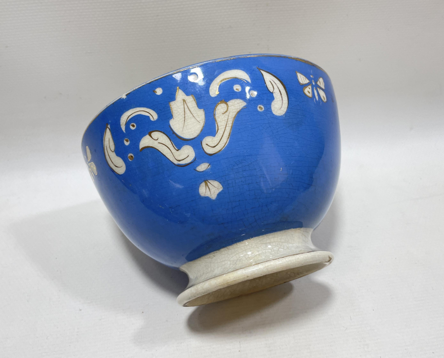 OSMANLI DÖNEMİ ALTIN VARAKLI NADİR RENKTE BÜYÜK BOY PORSELEN ÇORBA KASESİ