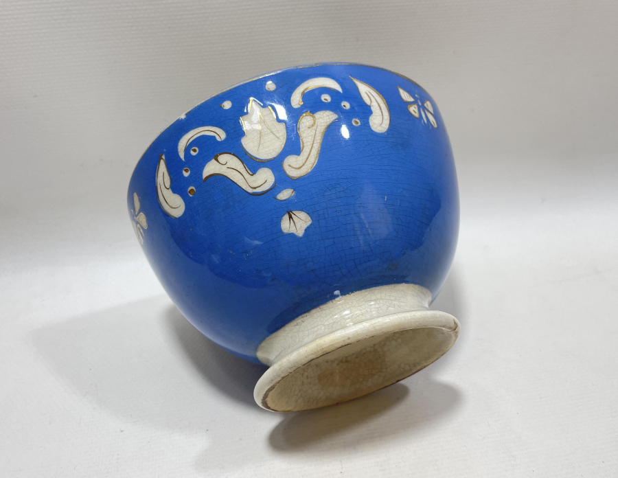 OSMANLI DÖNEMİ ALTIN VARAKLI NADİR RENKTE BÜYÜK BOY PORSELEN ÇORBA KASESİ